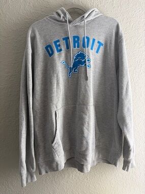 Detroit Lions Gray Starter Pullover Hoodie - Men's